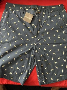 Eddie Bauer Camano Blue Shorts - Print Size 30 - Picture 1 of 6