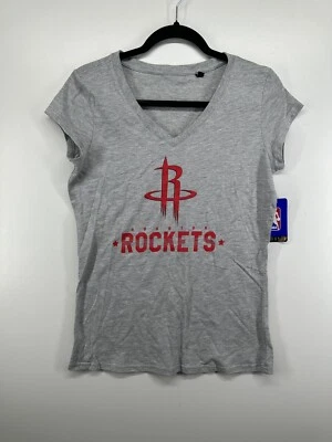 Camisa gris con cuello en V Rockets de baloncesto para mujer talla M mediana NUEVA Foto 1 de 4