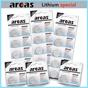 Knopfzelle CR2032 CR2025 CR2016 Original Arcas Batterie Blister 3V Lithium