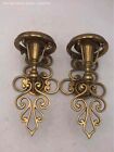 Pair Of Chapman Gold Home Decorative Wall Mounted Candlestick Candle Holders