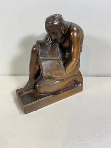 Pompeian Bronze Clad - Peter Manfredi "Literature" Roman Scribe Single Bookend - Picture 1 of 9