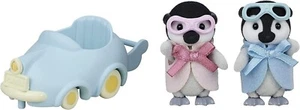 Pingüinos gemelos Sylvanian Families Calico Critters en coche - Imagen 1 de 12