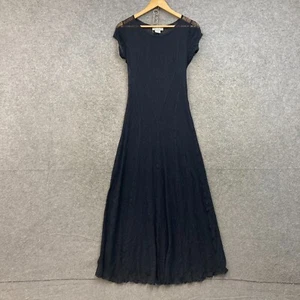 Studio Works New Zealand Womens Dress Size M Black Floral nylon Sheer Mesh 46013 - Picture 1 of 8