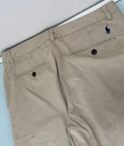 Polo Ralph Lauren Boys Khaki Chino Pants size 20 30X31 Stretch - Picture 1 of 12