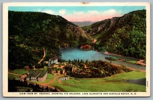 Postcard Dixville Notch NH c1916 View from Mt. Abenaki Balsams Lake Gloriette - Bild 1 von 2
