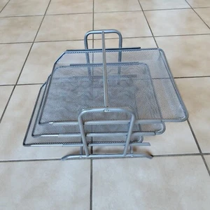 IKEA Dokumentenablage ( Metall ) Briefablage 3 Fächer A4 silberfarben F20 - Bild 1 von 3