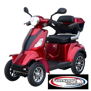 FSO 4BL - Elektromobil Senioren Vier Rad Kranken Roller Rollstuhl - Rot - Bild 1 von 6