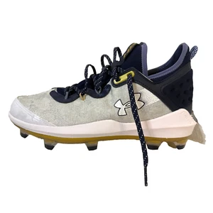Under Armour Harper 6 Low ST Baseball Cleats White Navy Gold Men's 11 TPU Spikes - Picture 1 of 9
