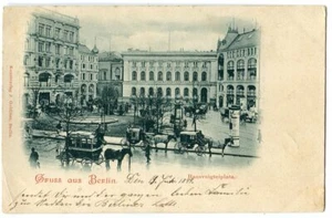 Postal Berlin Mitte Hausvogteiplatz caballos columnas de litro 1899 - Imagen 1 de 2