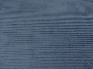 WASHED Jumbo Cord 4.5 Wale Cotton Velvet Fabric Material BLUE - Picture 1 of 2