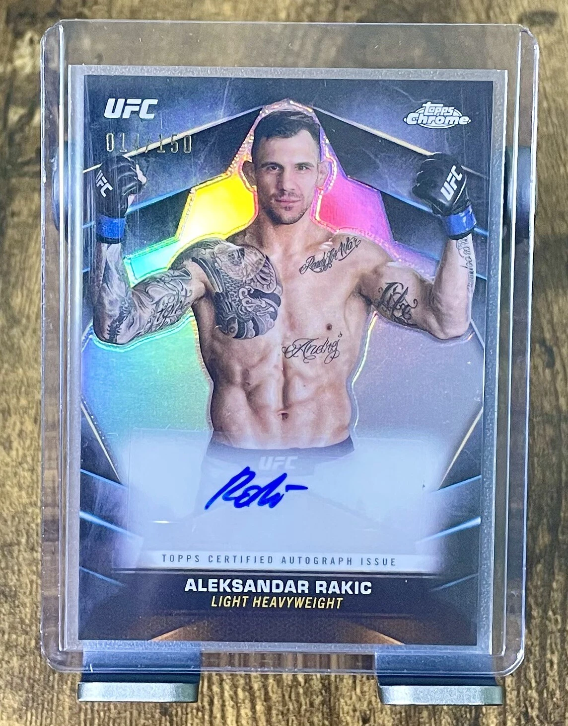 2024 Topps Chrome UFC Aleksandar Rakic Auto 014/150 Refractor #CVA-ARA