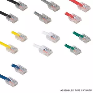 Cavo patch tipo assemblato 100 FT CAT6 UTP 550 MHz 24AWG Ethernet RJ45 rete UL - Foto 1 di 8