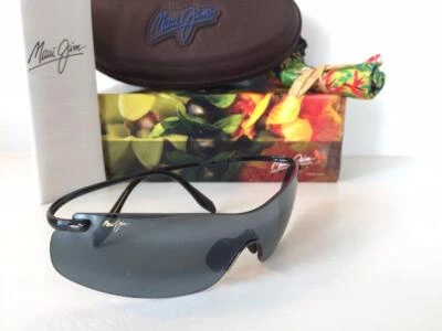 Nuevas gafas de sol polarizadas Maui Jim BREAKWATER 510-02 negro/gris neutro escudo Foto 1 de 4