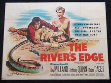 the rivers edge rare original release uk quad poster.anthony quinn.