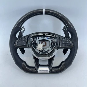 Red design Carbon Fiber Steering Wheel for Mercedes Benz AMG 808 W205 GLE Class - Picture 1 of 9