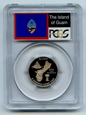 2009 S 25C Clad Guam Quarter PCGS PR70DCAM - Image 1 of 2