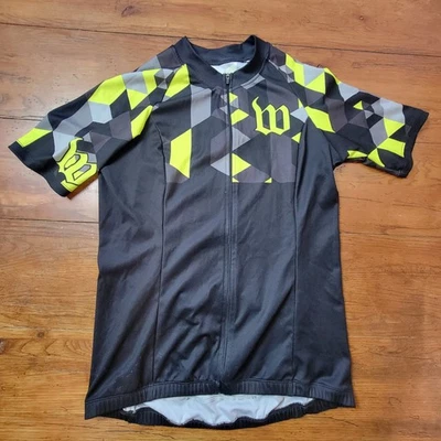 Camiseta deportiva de ciclismo Wattie XXL para mujer 19,5" P2P (8/10) 2XL negra amarilla Foto 1 de 4