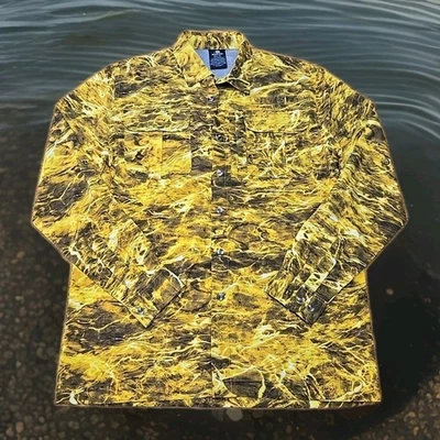 Mossy Oak Elements Fishing Shirt Men's Size Medium Vented Roll Tab Outdoors  - Image 1 of 4