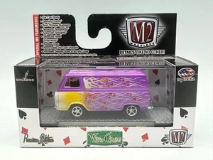M2 Wild Cards 1965 Ford Econoline Van - Custom, Pink w/ Flames, WC07, 1:64, NIB - Picture 1 of 14