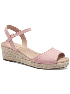 CHARTER CLUB Womens Pink 1/2" Platform Luchia Toe Wedge Espadrille Shoes 10.5 M - Picture 1 of 3