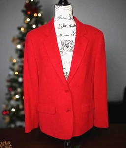 Vintage Pendleton Blazer Wmns. Jacke Größe 16 Cranberry 100 % reine Schurwolle US - Bild 1 von 6