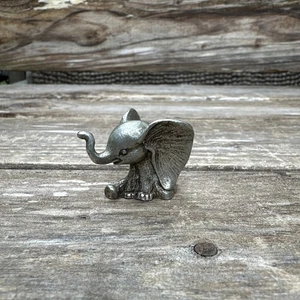 Michael Ricker Zinn Elefant Baby Schnickschnack Miniatur Figur Figurine - Bild 1 von 6