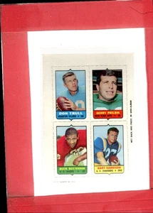 1969 Topps Four-in-One #NNO Don Trull/Gerry Philbin/Buck Buchanan/Gary  ID:69701 - Picture 1 of 2