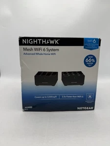 NETGEAR Whole Home Nighthawk Mesh Wifi 6 System Router AX3000 MK72 - Picture 1 of 6