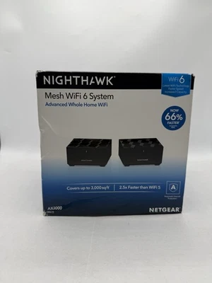 NETGEAR Whole Home Nighthawk Mesh Wifi 6 System Router AX3000 MK72 - Image 1 of 4