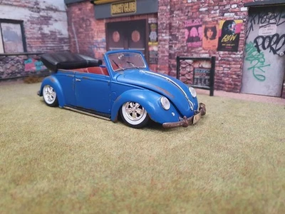Vw coccinelle 1951 1/18 rat rod modified umbau conversion beetle cabriolet - Photo 1/4