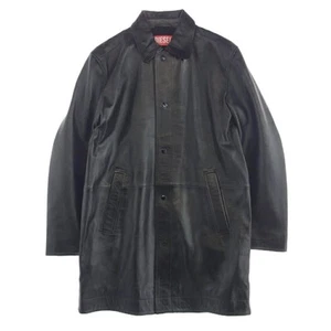 Diesel L-Cordier Men’s Leather Coat Black Used, Leather/Cotton, Size M - Picture 1 of 9