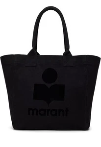 Isabel Marant A1X18M 01BK YENKY Yenki Canvas Logo Tote Bag Black - Picture 1 of 15