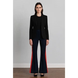 Smythe blau rot gestreift Bootcut Schlaghose Hose Damengröße 10 - Bild 1 von 8