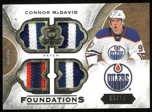 2015-16 UD The Cup Hockey Connor McDavid RC Rookie Gold Quad Patch /10 - Picture 1 of 2