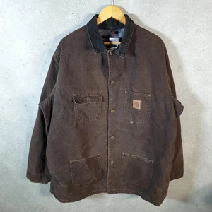 Vintage Carhartt Barn Chore Blanket Lined Jacket Men’s XL Tall Brown C02 DKB USA - Picture 1 of 8