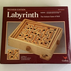 Labyrinth Wooden Tilting Puzzle Maze Game Cardinal #189 Premiere Edition no Ball - Picture 1 of 21
