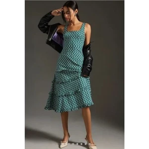 Anthropologie The Blythe Square-Neck Tiered Dress - Imagen 1 de 11