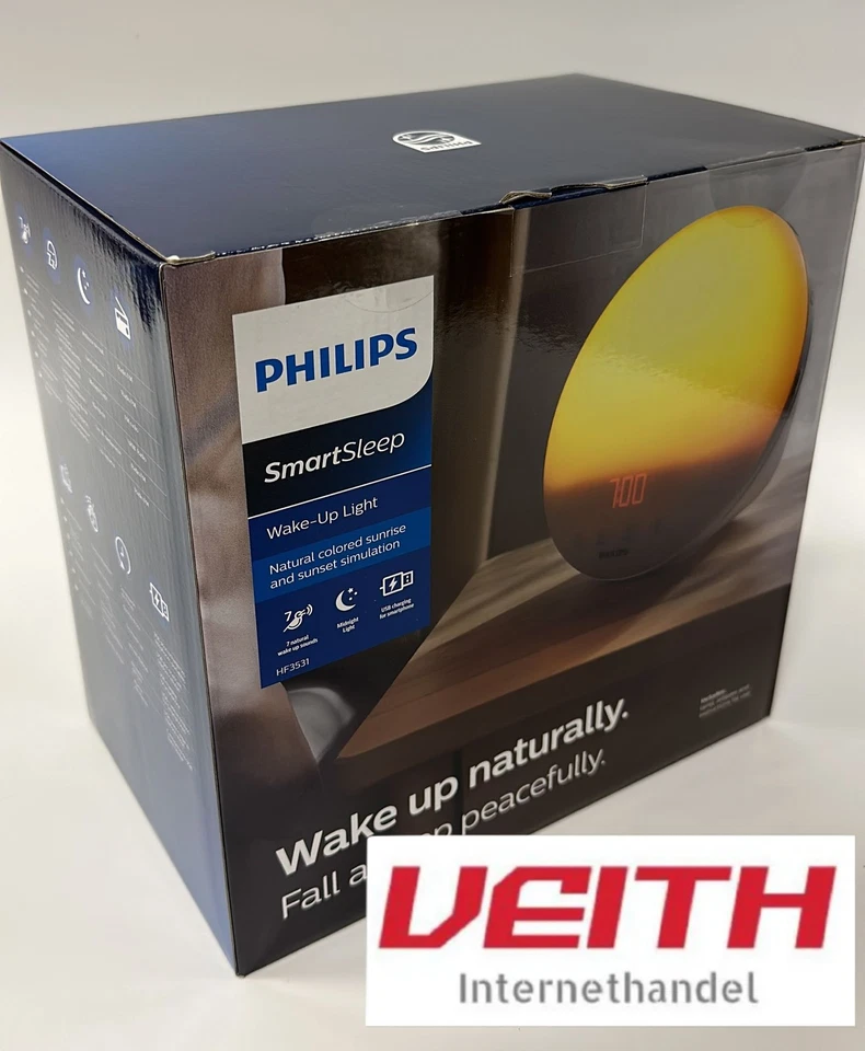 Philips HF3531/01 Wake-Up Light (Sonnenaufgangfunktion, Touchdisplay, 7 Wecktöne - Bild 1 von 1
