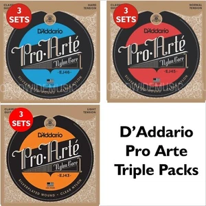 3 SETS D'Addario Pro Arte klassische Gitarrensaiten - Auswahl von 3 Spannungen - Bild 1 von 8
