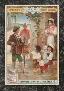1898 Liebig Trade Card S561 Nationale Musikinstrumente Italien Drehorgel - Bild 1 von 2