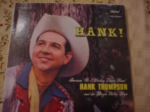 HANK THOMPSON hank, nm mono lp on CASPITOL, 1957 TURQUOISE LABEL - Picture 1 of 2