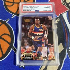 1992 Stadium Club MEMBERS ONLY Dikembe Mutombo RC Rookie Card #196 PSA 10 POP 1