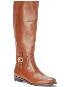NEU RALPH LAUREN BRAUNE HOHE LEDERREITSTIEFEL GRÖSSE 7,5 M 198 $ - Bild 1 von 10
