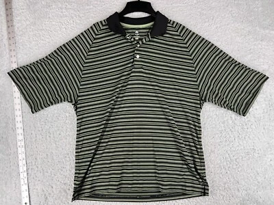 Polo de golf Bolle para hombre grande verde menta negro a rayas tenis mezcla de poliéster Foto 1 de 4