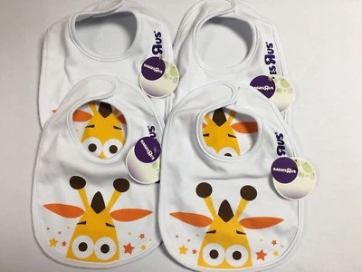 Juego de 4 baberos de bebé Geoffrey Toys R Us/Babies R Us nuevos con etiquetas, colecciona un pedazo de historia Foto 1 de 4