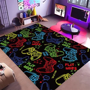 Gaming Rug for Game Room,3'X5' Non Slip Cool Colorful Gamer Rugs,3D Printed Carp - Picture 1 of 6
