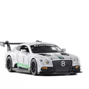 1:32 Bentley Continental GT3 Model Car Diecast Metal Toy Vehicle Kids Gifts Grey - Picture 1 of 13