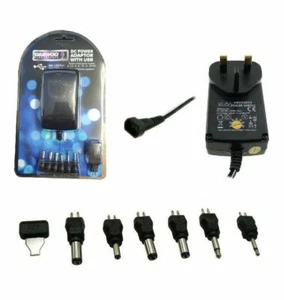 Universal Adapter Power Supply 600mAh Multi Voltage 3V / 4.5V / 6V /7.5V/9V/12v - Foto 1 di 8