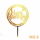 GOLD Numbers 0-9 Happy Birthday Anniversary Party Cake Decorations Topper Home