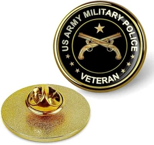 Spilla bavero veterano polizia militare oro esercito americano cravatta tuta camicia spilla bavero - Foto 1 di 3